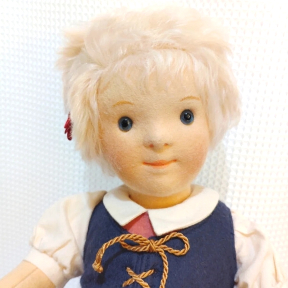 Ultra Rare Steiff John Wright Kinder Sophie Doll Vermont Felt 17" - Picture 4 of 15